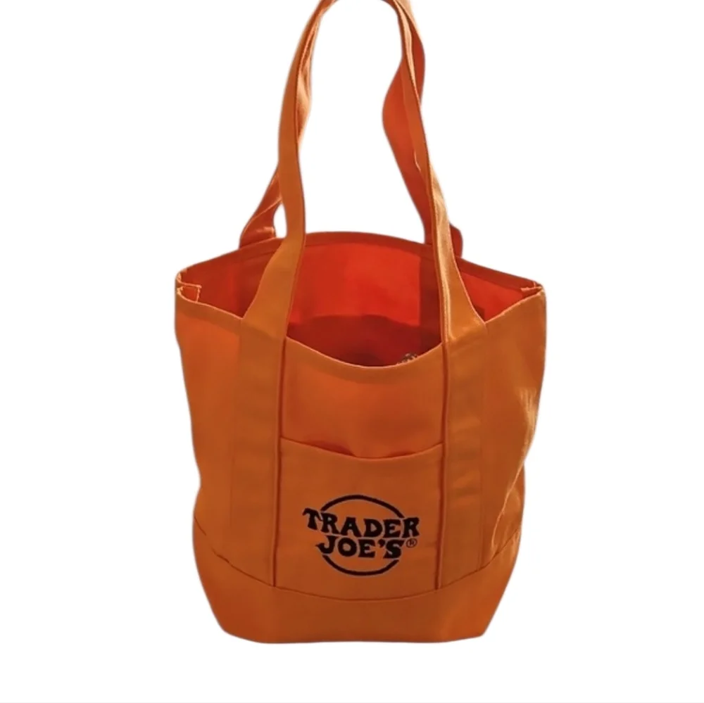 Trader Joe’s Mini Canvas Tote, Set of 2, Halloween colors, NWT